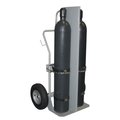 Justrite JustriteÂ 2 Cylinder Truck G-3901 W/ Fire Wall - 16" Pneumatic - 1000 Lb. Capacity 35040